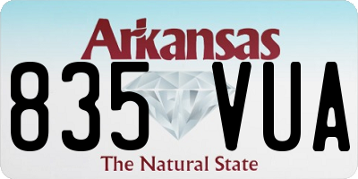 AR license plate 835VUA