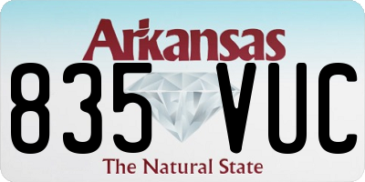 AR license plate 835VUC