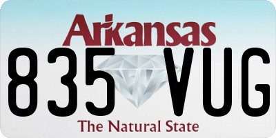AR license plate 835VUG