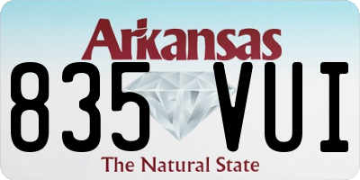 AR license plate 835VUI