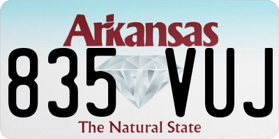 AR license plate 835VUJ