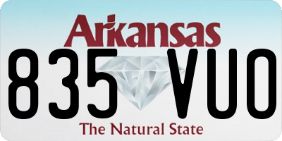AR license plate 835VUO