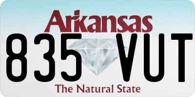 AR license plate 835VUT