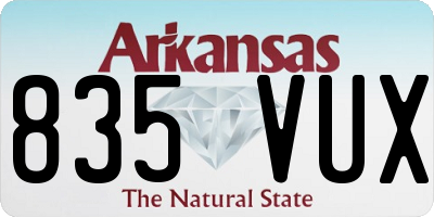AR license plate 835VUX