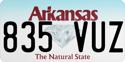 AR license plate 835VUZ