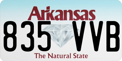 AR license plate 835VVB