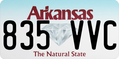 AR license plate 835VVC
