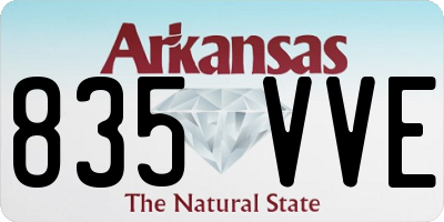 AR license plate 835VVE