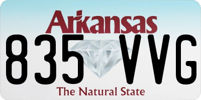 AR license plate 835VVG