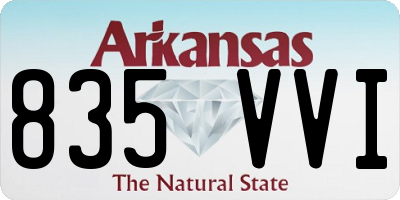 AR license plate 835VVI
