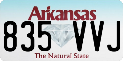 AR license plate 835VVJ