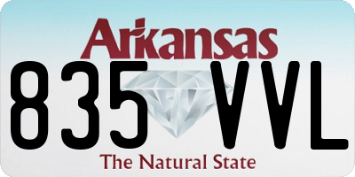 AR license plate 835VVL