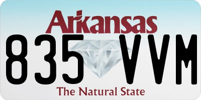 AR license plate 835VVM