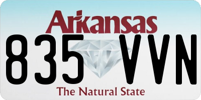 AR license plate 835VVN
