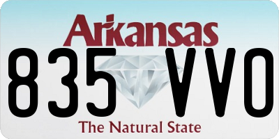 AR license plate 835VVO