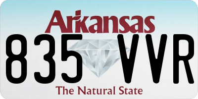 AR license plate 835VVR