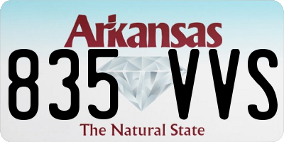 AR license plate 835VVS