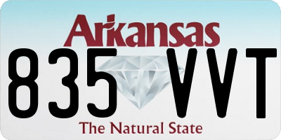 AR license plate 835VVT