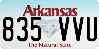 AR license plate 835VVU