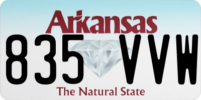 AR license plate 835VVW