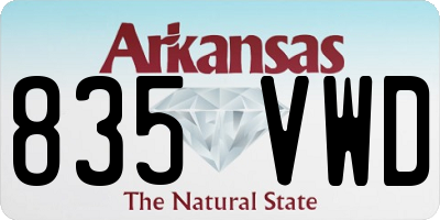AR license plate 835VWD