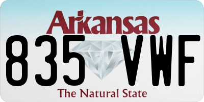 AR license plate 835VWF