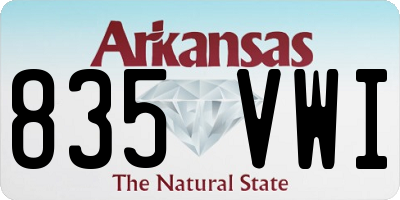 AR license plate 835VWI