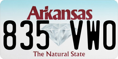 AR license plate 835VWO