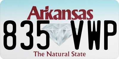 AR license plate 835VWP