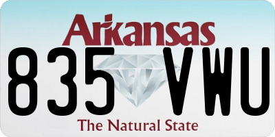AR license plate 835VWU