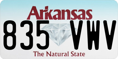 AR license plate 835VWV