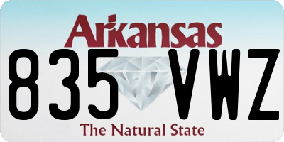 AR license plate 835VWZ