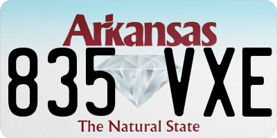 AR license plate 835VXE