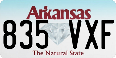 AR license plate 835VXF