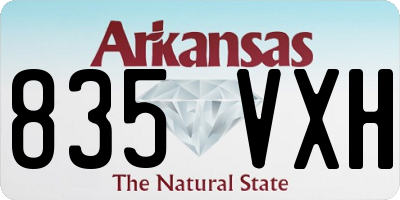 AR license plate 835VXH