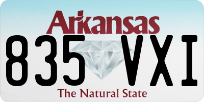 AR license plate 835VXI