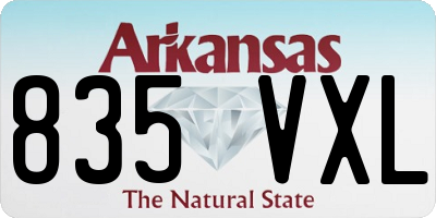 AR license plate 835VXL