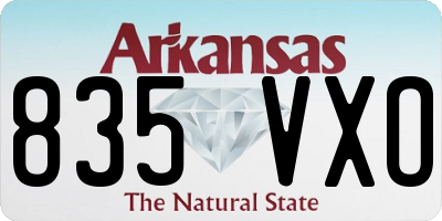 AR license plate 835VXO