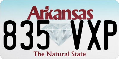 AR license plate 835VXP