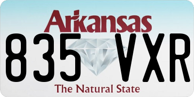 AR license plate 835VXR