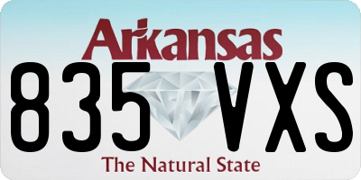 AR license plate 835VXS