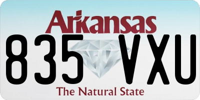 AR license plate 835VXU