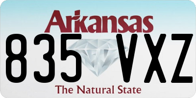 AR license plate 835VXZ