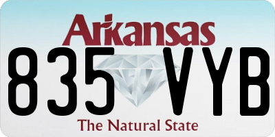 AR license plate 835VYB