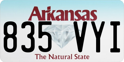 AR license plate 835VYI