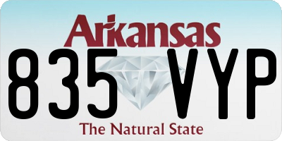 AR license plate 835VYP