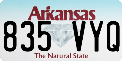 AR license plate 835VYQ