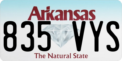 AR license plate 835VYS
