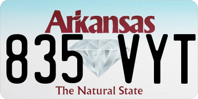 AR license plate 835VYT