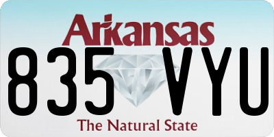 AR license plate 835VYU